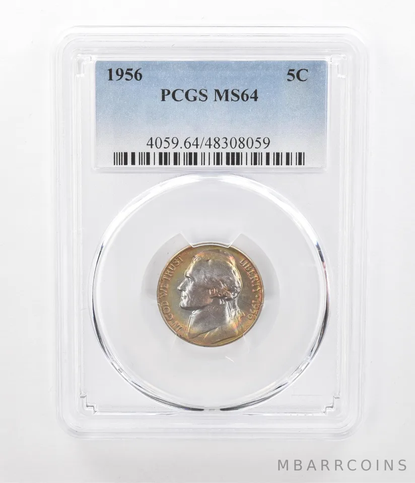 1956 Jefferson Nickel MS64 PCGS Beautiful Tone *2395