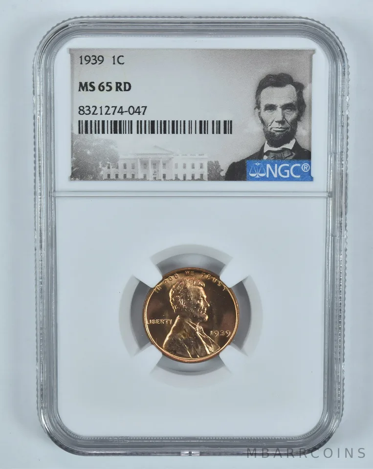 1939 Lincoln Wheat Cent MS65 RD NGC Special Label