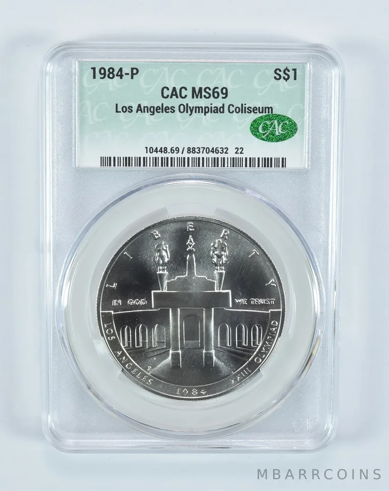 1984-P Olympics Commemorative Silver Dollar MS69 CAC CACg