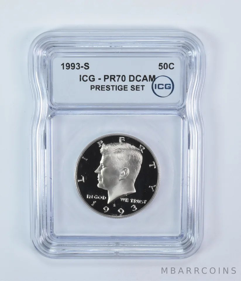 1993-S Kennedy Half Dollar Prestige Set PR70 DCAM ICG