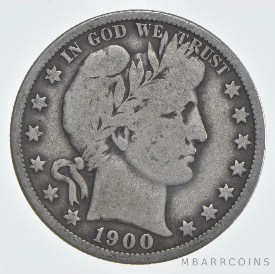 1900-O Barber Half Dollar 90% Silver VG Condition
