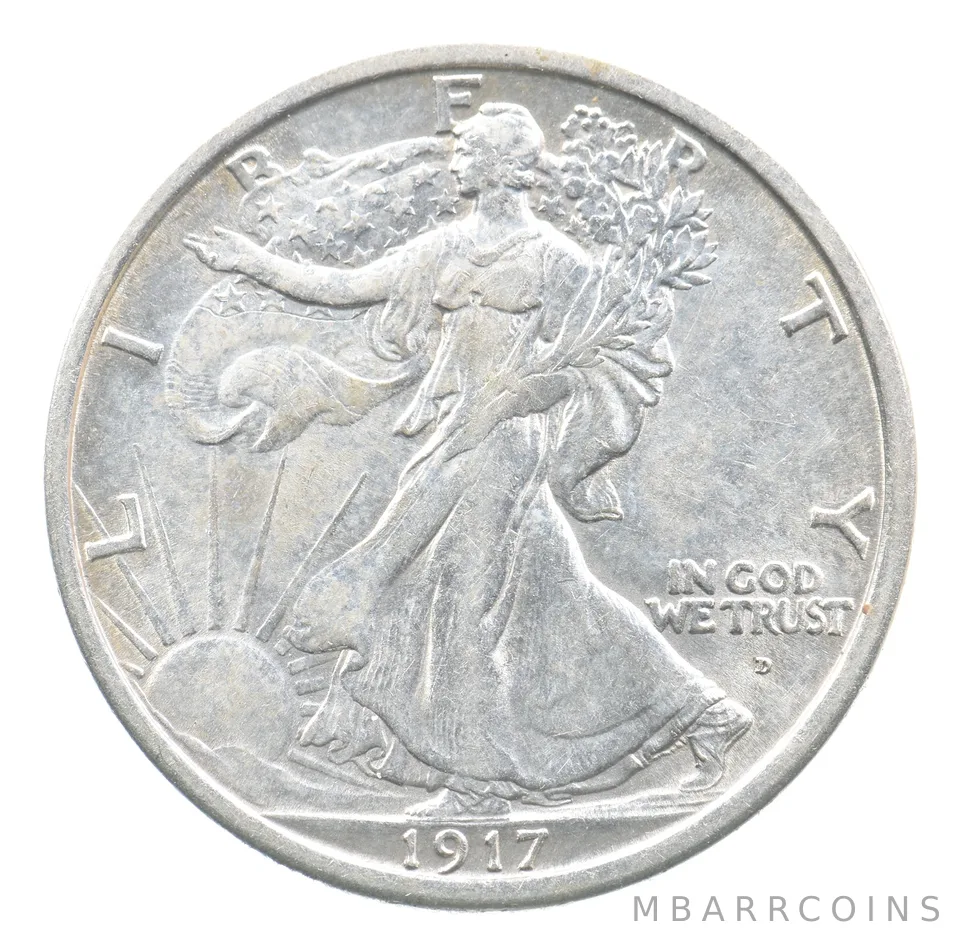 1917-D Walking Liberty Half Dollar Obverse *0660