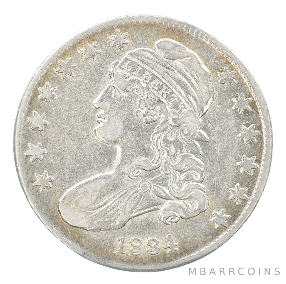 1834 Capped Bust Half Dollar Beautiful Tone *0695