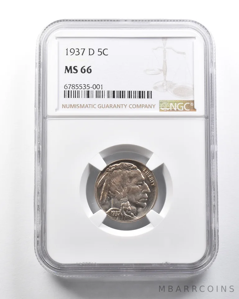 MS66 1937-D Indian Head Buffalo Nickel NGC *4133