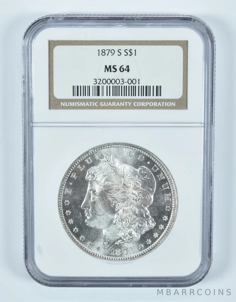 1879-S Morgan Silver Dollar MS64 NGC Brown Label