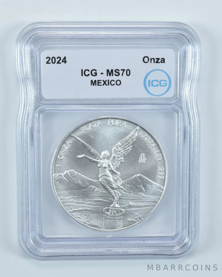 2024 Mo Mexico 1 Onza Silver Libertad MS70 ICG