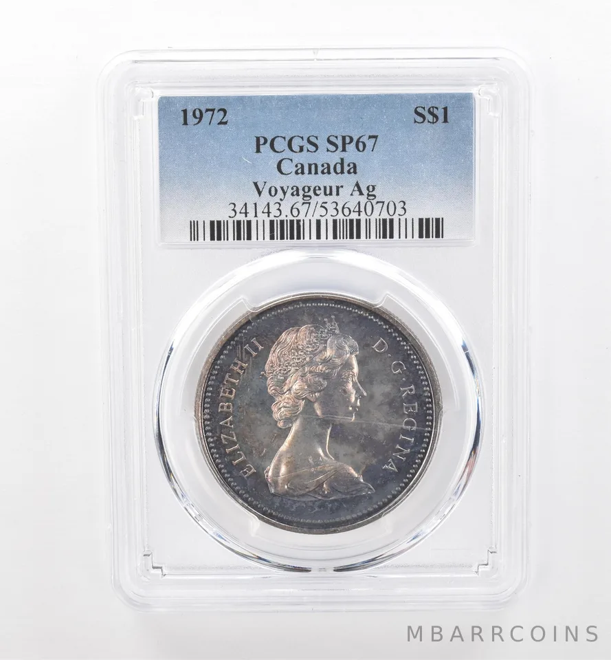 1972 Canada 1 Dollar Silver Voyageur SP67 PCGS Beautiful Tone *1916