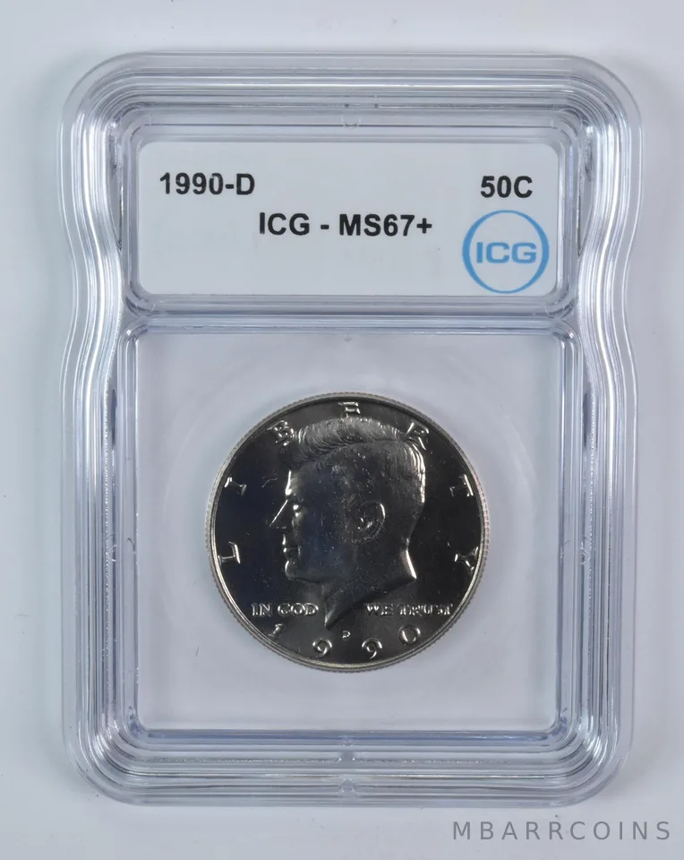 1990-D Kennedy Half Dollar MS67+ ICG