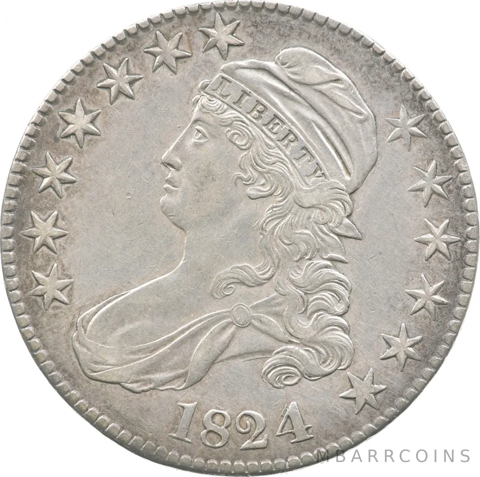 1824/4 Capped Bust Half Dollar 0.110 a8131