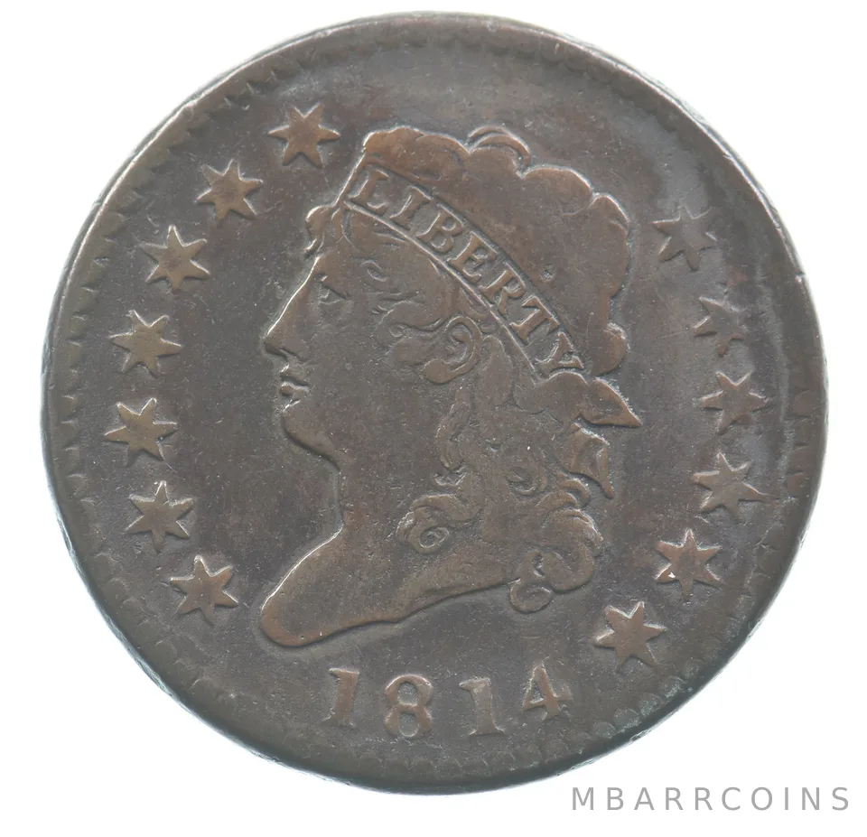 1814 Classic Head Large Cent Crosslet 4 *0356