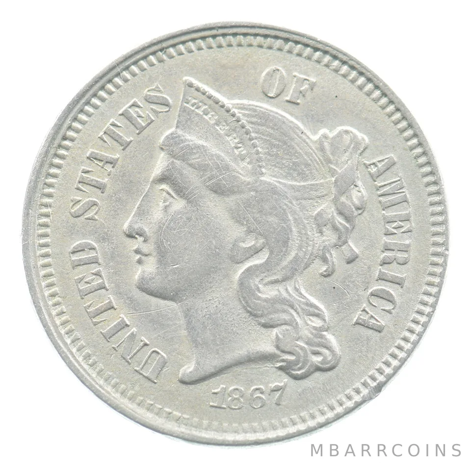 1867 Three Cent Nickel *3729