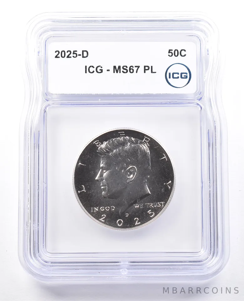 2025-D Kennedy Half Dollar MS67 PL ICG