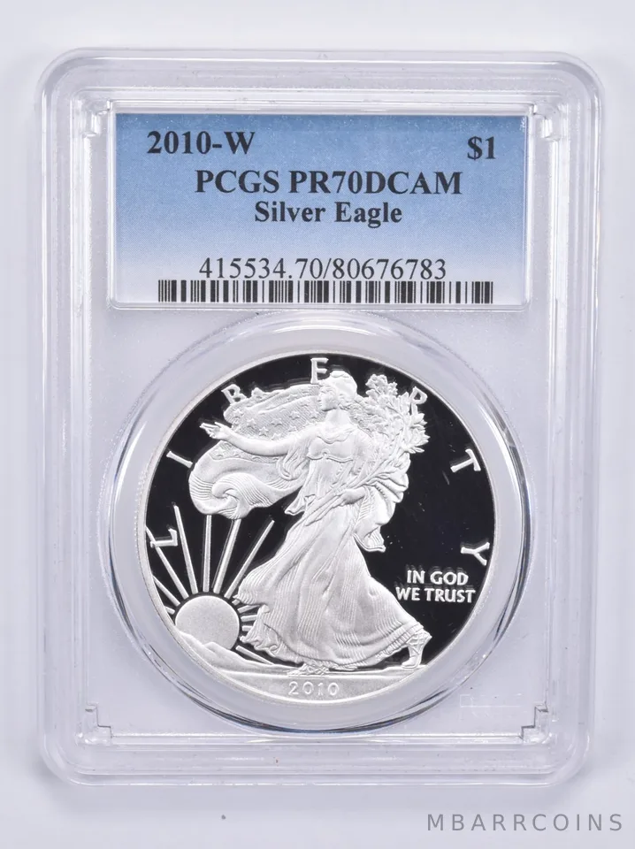 2010-W American Silver Eagle PR70 DCAM PCGS Blue Label