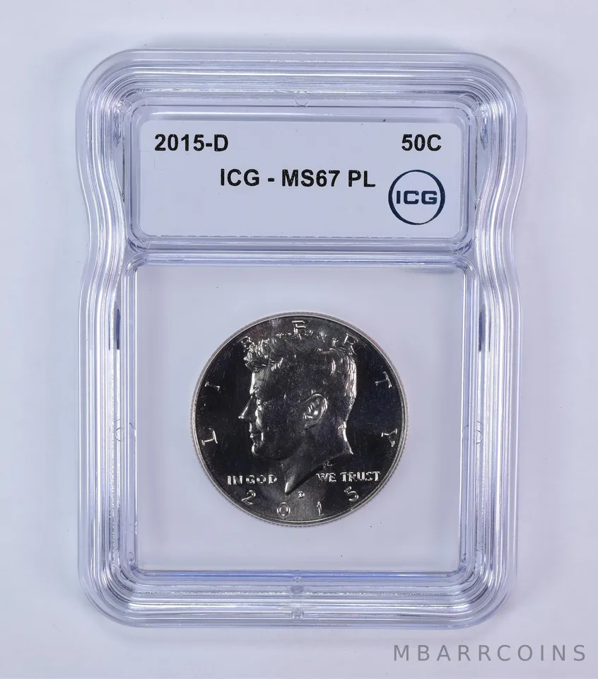 2015-D Kennedy Half Dollar MS67 PL ICG