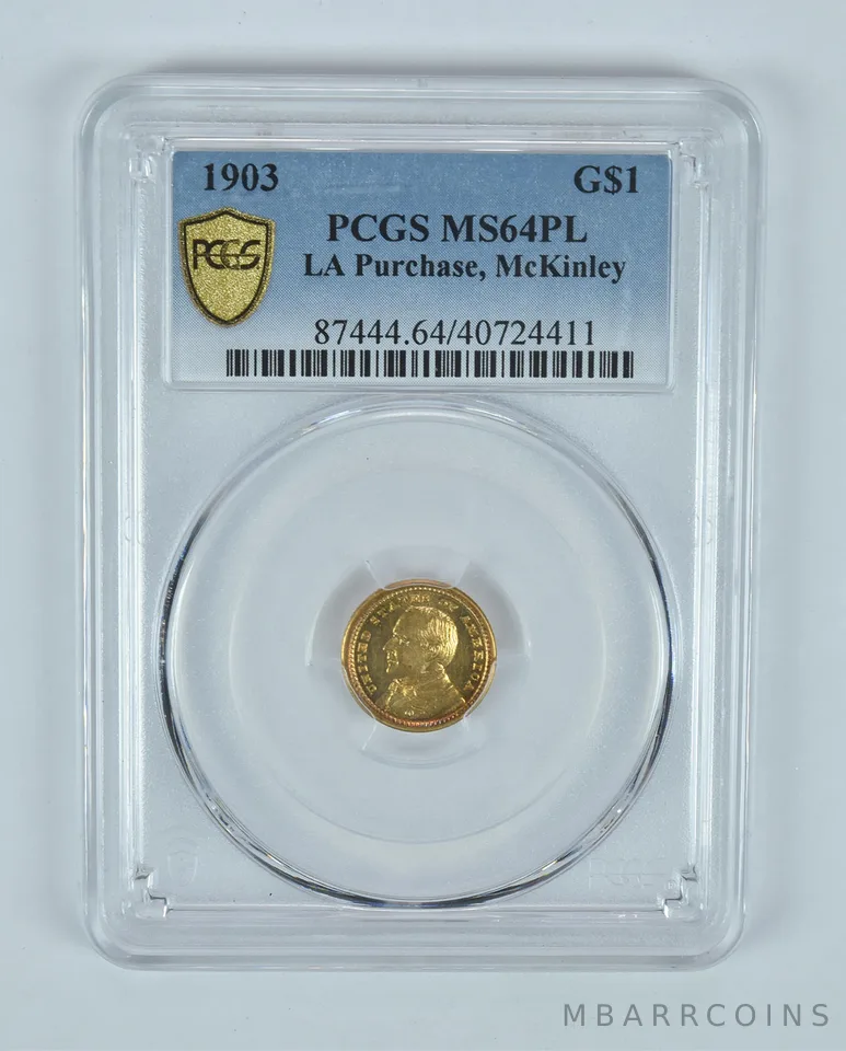 1903 $1 McKinley Gold Dollar MS64 PL PCGS *9178