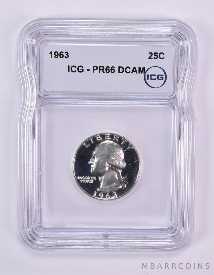 1963 Washington Quarter PR66 DCAM ICG