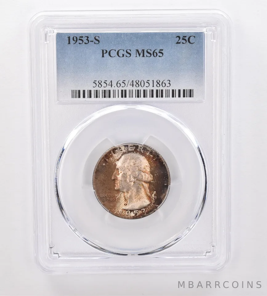 1953-S Washington Quarter MS65 PCGS Beautiful Tone *9999