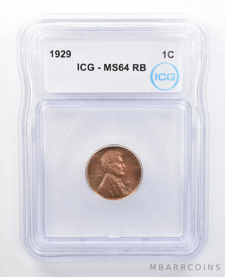 1929 Lincoln Wheat Cent MS64 RB ICG Beautiful Tone *7629