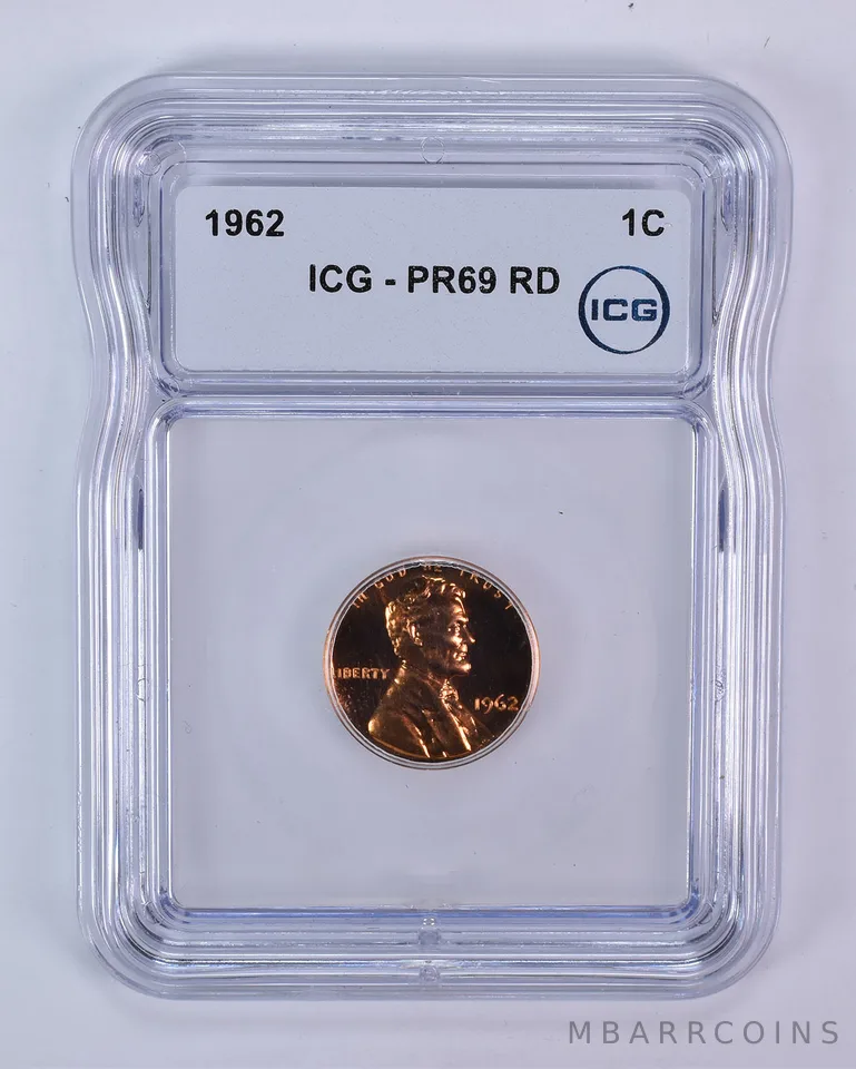 1962 Lincoln Memorial Cent PR69 RD ICG