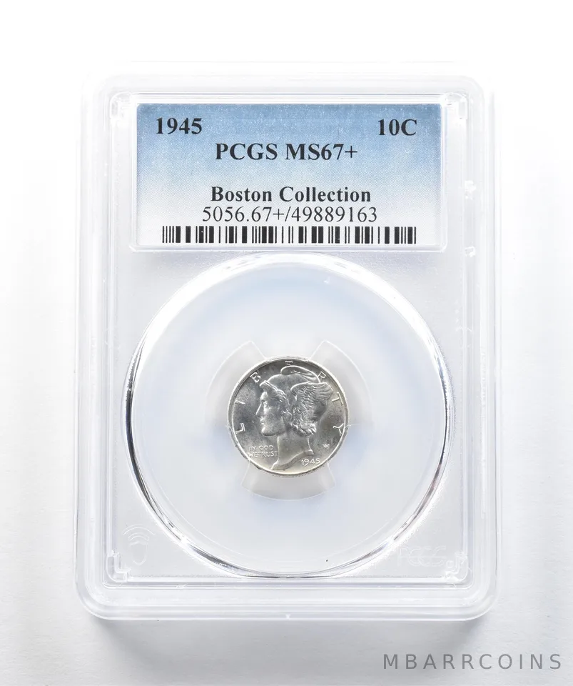 1945 Mercury Dime Boston Collection MS67+ PCGS *0169