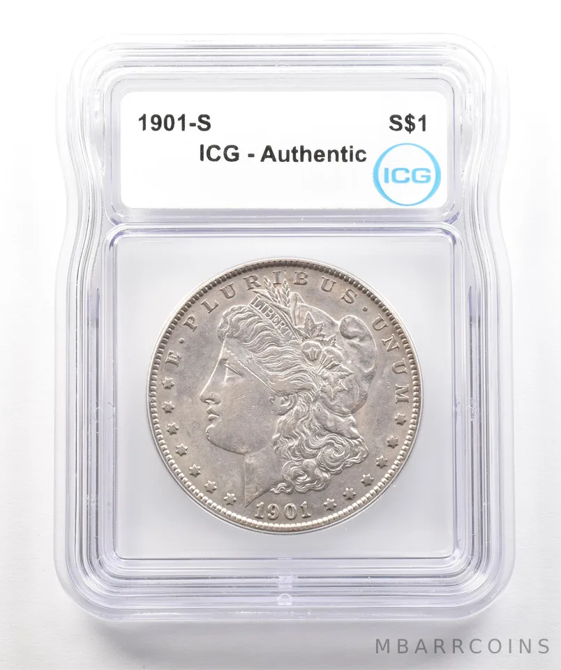 1901-S Morgan Silver Dollar Authentic ICG a4258