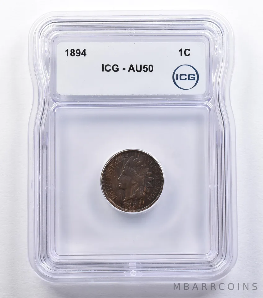 1894 Indian Head Cent AU50 ICG *2186