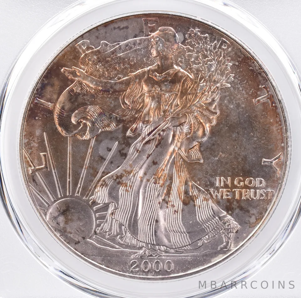 2000 American Silver Eagle MS66 PCGS Beautiful Tone *1400