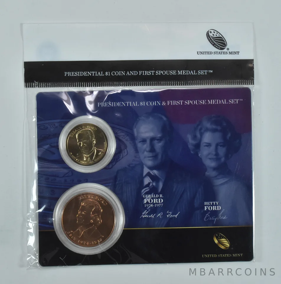 2016 Presidential $1 & First Spouse Medal Set - Gerald H & Betty Ford