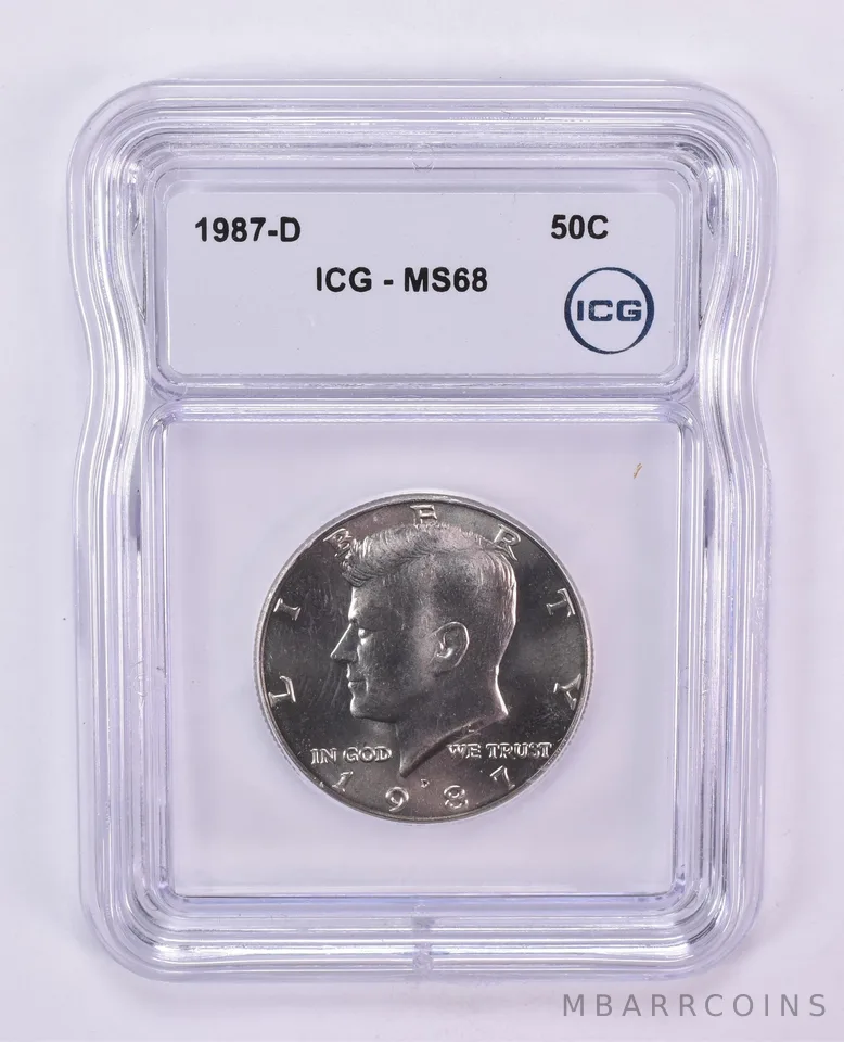1987-D Kennedy Half Dollar MS68 ICG