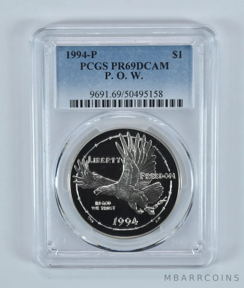 1994-P POW Museum Commemorative Dollar PR69 DCAM PCGS Blue Label