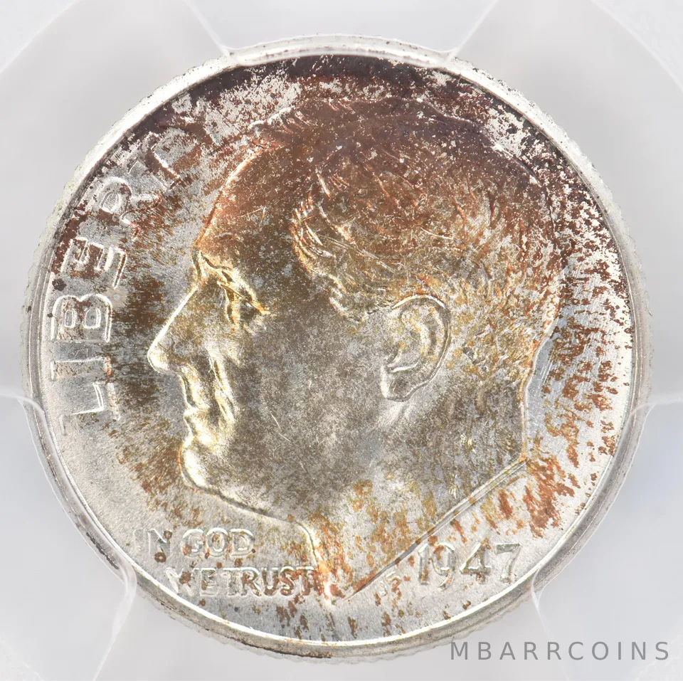1947 Roosevelt Dime MS66 PCGS Beautiful Tone *0933