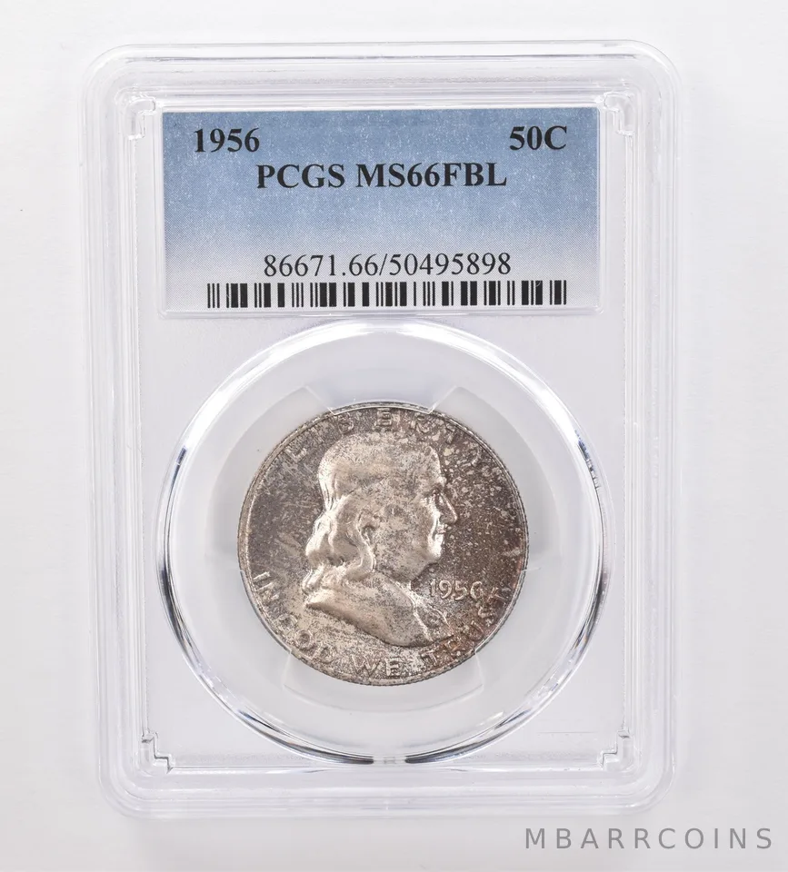1956 Franklin Half Dollar MS66 FBL PCGS Beautiful Tone *9953