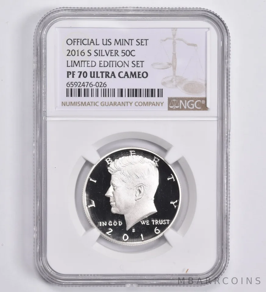 2016-S Kennedy Half Dollar Silver Limited Edition PF70UCAM NGC BROWN Lbl