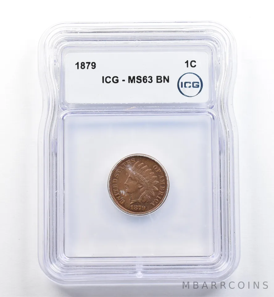 1879 Indian Head Cent MS63 BN ICG *0107