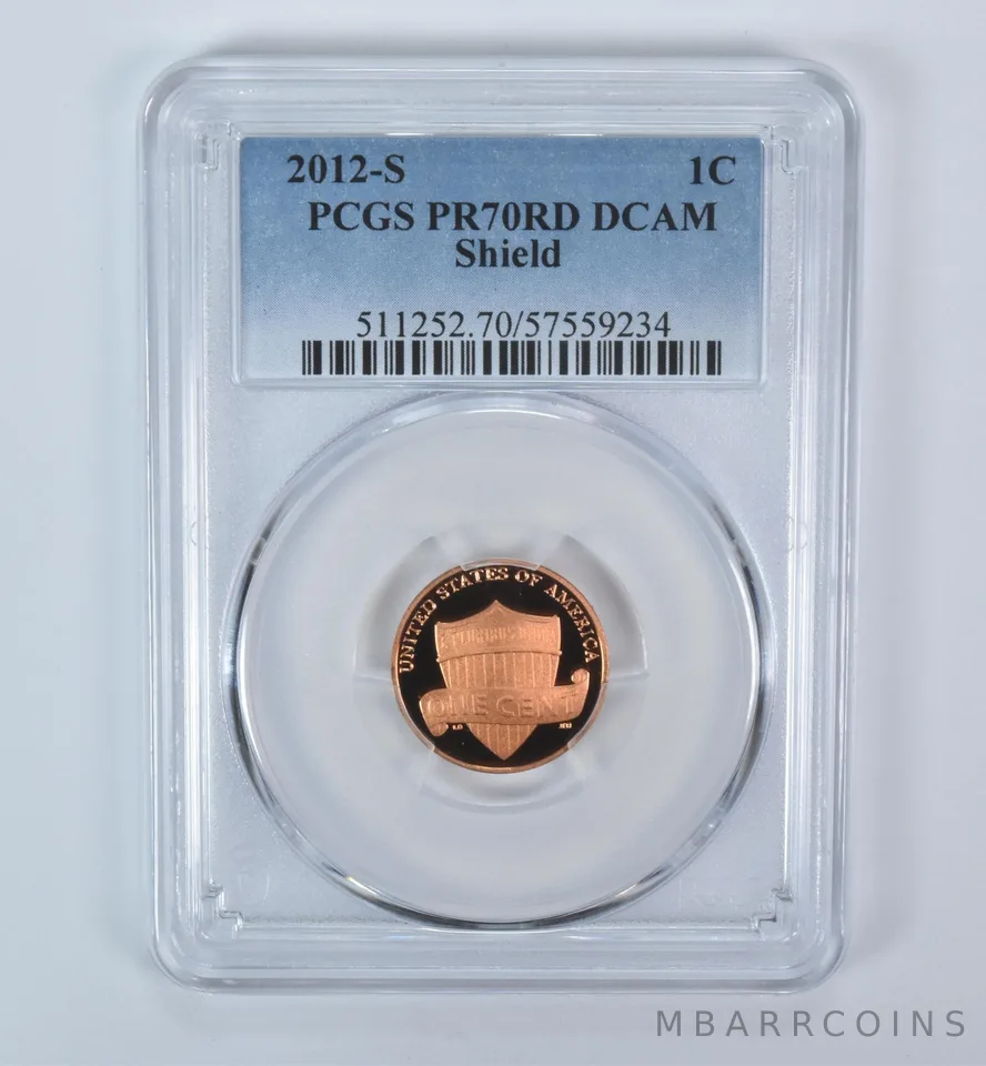 2012-S Lincoln Shield Cent PR70 RD DCAM PCGS Blue Label