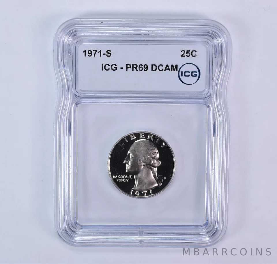 1971-S Washington Quarter PR69 DCAM ICG