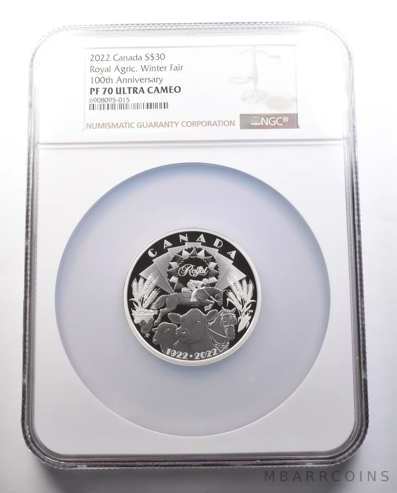 2022 Canada 30 Dollars Silver Royal Agricultural Winter Fair PF70 UCAM NGC *7304