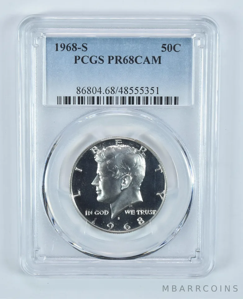 1968-S Kennedy Half Dollar PR68 CAM PCGS S/S VP-002 *9067