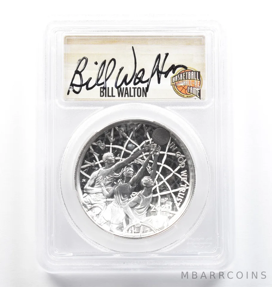 2020-P Basketball Hall Of Fame Commemorative Dollar Walton Gem Proof PCGS *9836