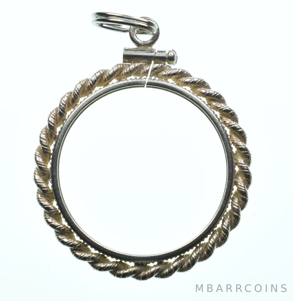 Sterling Silver 21 MM US Nickel Coin Bezel Pendant Frame Edge *2377