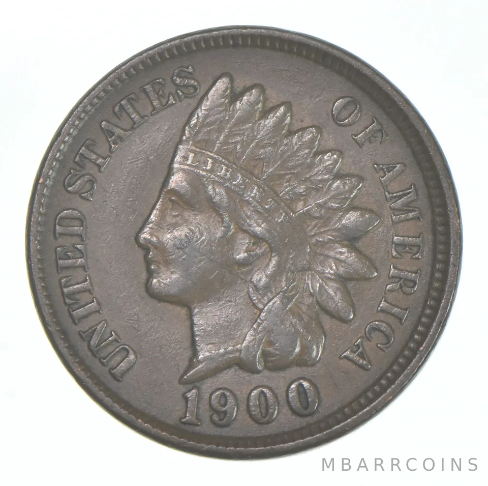 XF 1900 Indian Head Copper Cent Penny - High Grade Sample