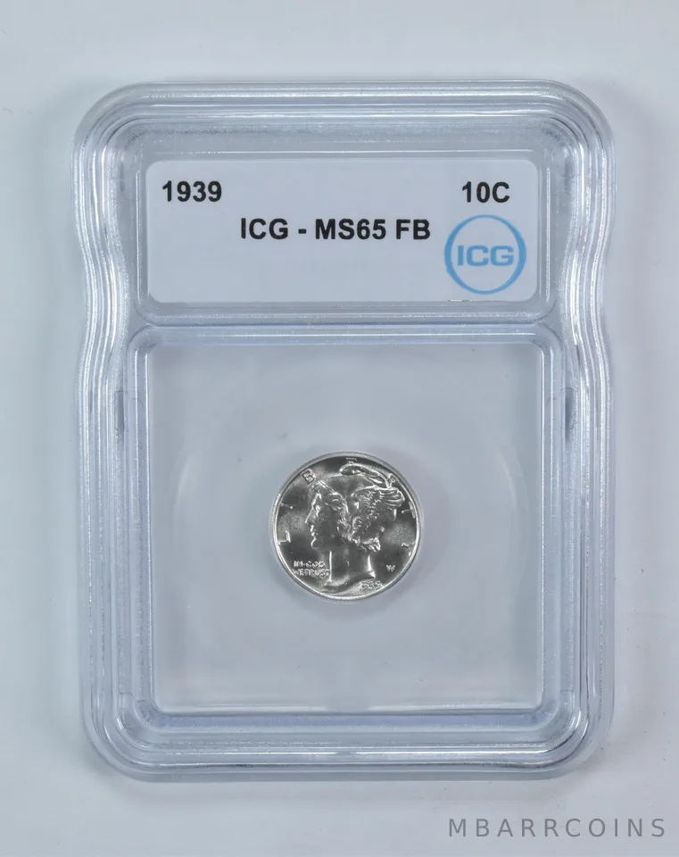 1939 Mercury Dime MS65 FB ICG