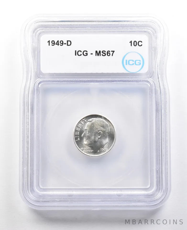 1949-D Roosevelt Dime MS67 ICG *3570