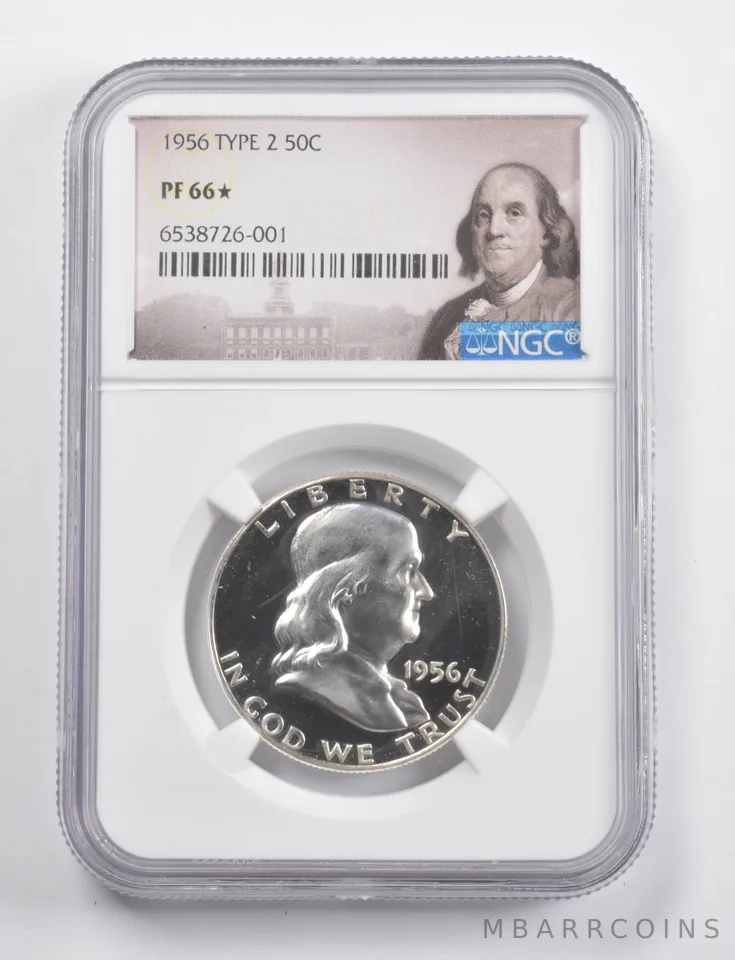 PF66* STAR 1956 Franklin Half Dollar Type 2 NGC *3349