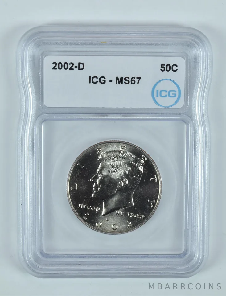 2002-D Kennedy Half Dollar MS67 ICG