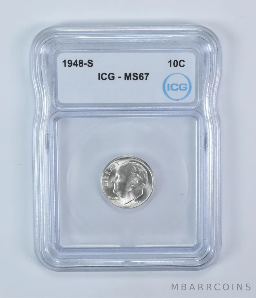 1948-S Roosevelt Dime MS67 ICG