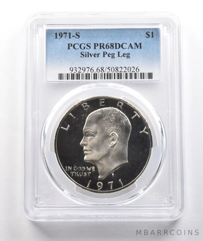 1971-S Eisenhower $1 Silver Peg Leg PR68 DCAM PCGS *1589