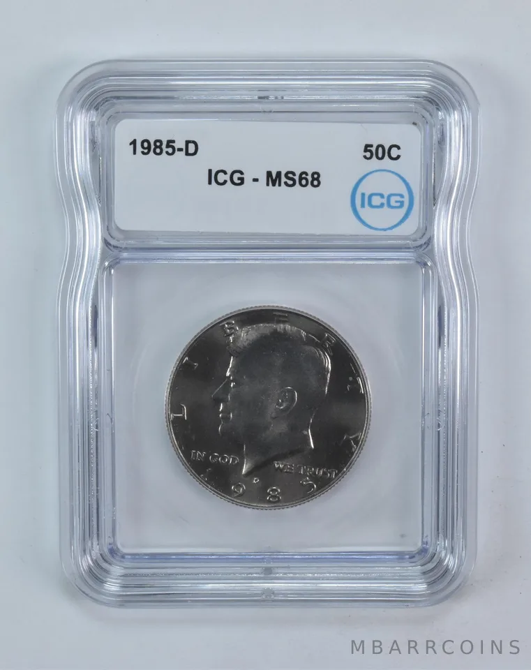 1985-D Kennedy Half Dollar MS68 ICG