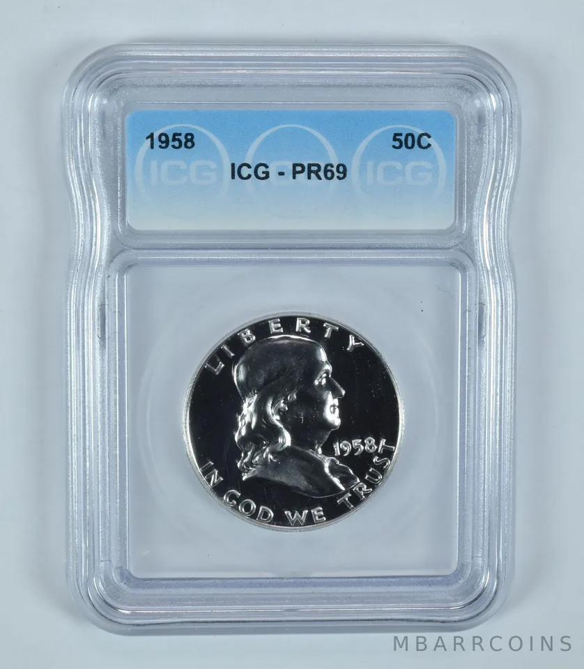 1958 Franklin Half Dollar PR69 ICG