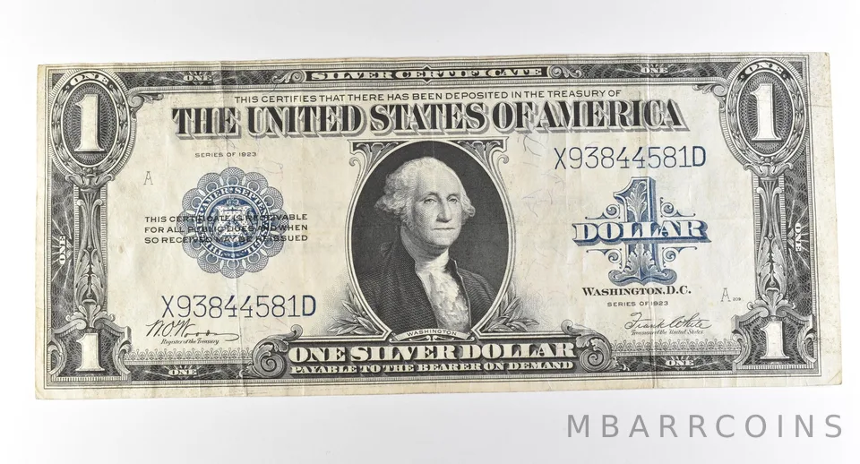 1923 $1 Silver Certificate Large Note Blue Seal *2905